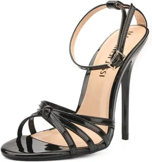 MAIERNISI JESSI Unisex Men's Women's Corss Strap Ankle Buckle Stiletto High Heels Sandals