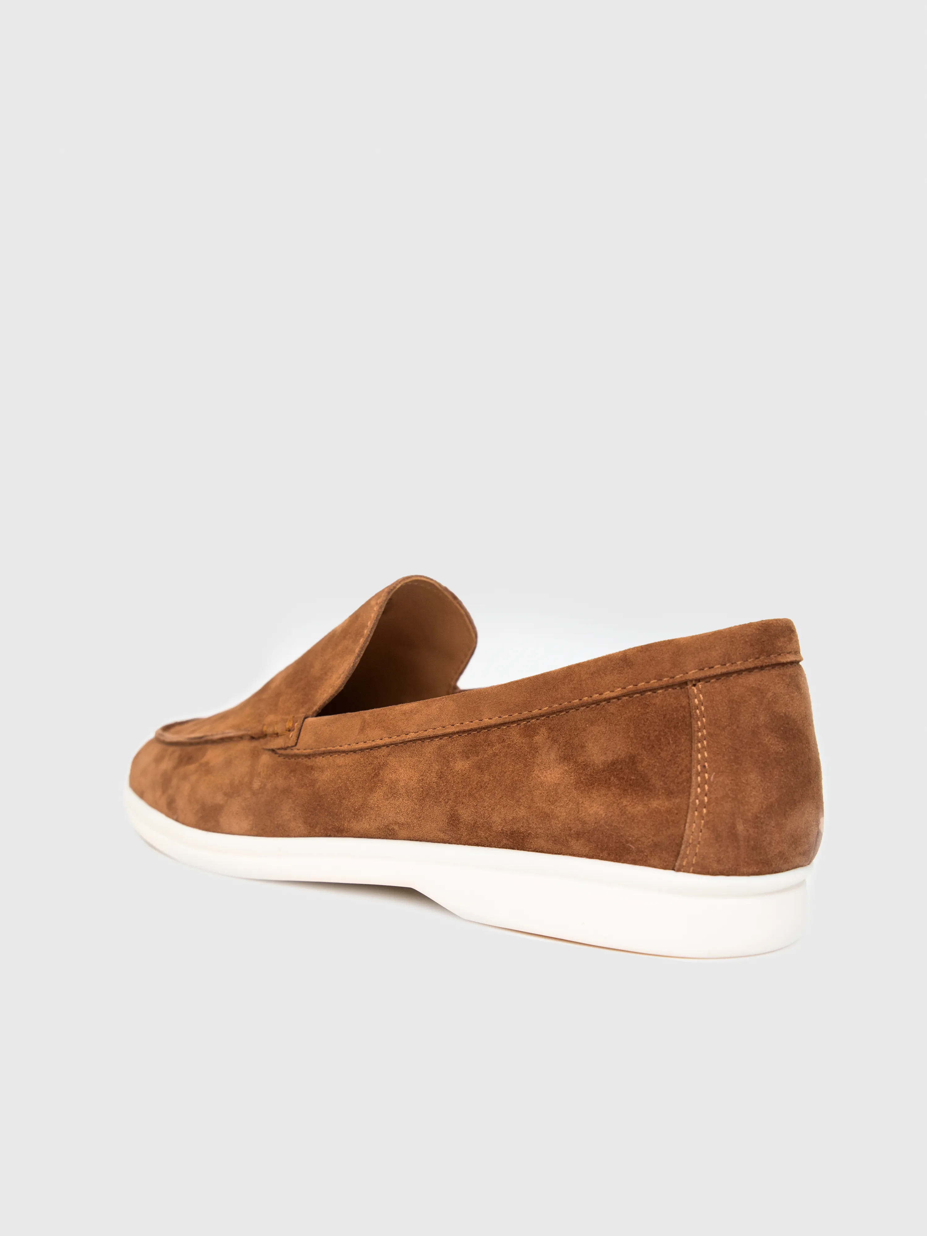 Marina Suede Loafers - Caramel Brown