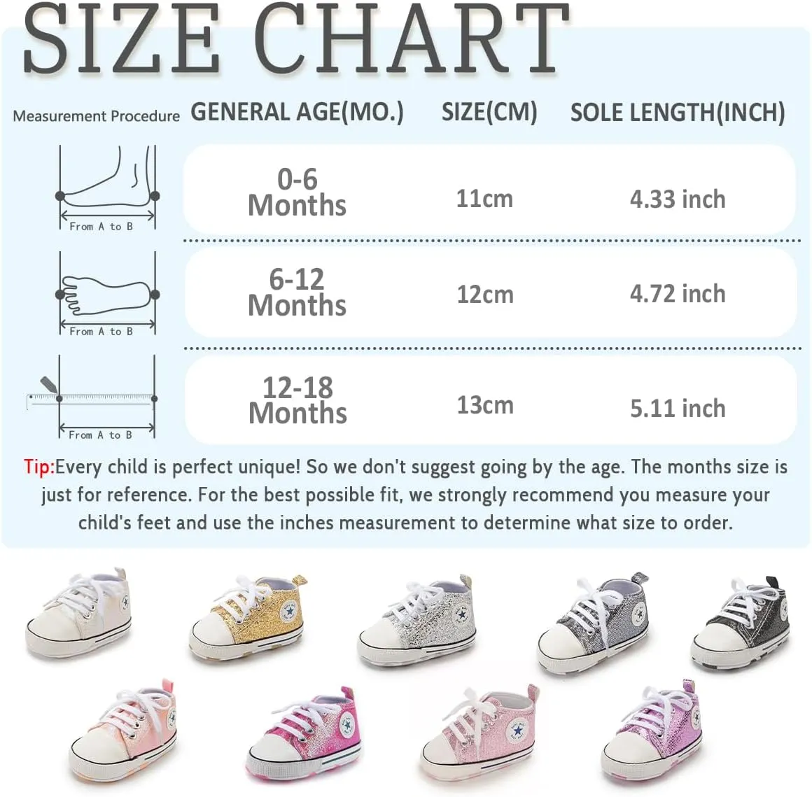 Meckior Baby Girls Boys Canvas Sneakers Soft Sole High-Top Ankle Infant First Walkers Crib Shoes