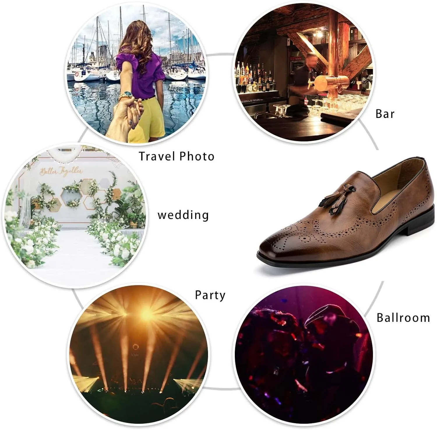 Meijiana Mens Loafers Wedding Dress Shoes Slip-On Loafers for Men Tuxedo Suit Shoes