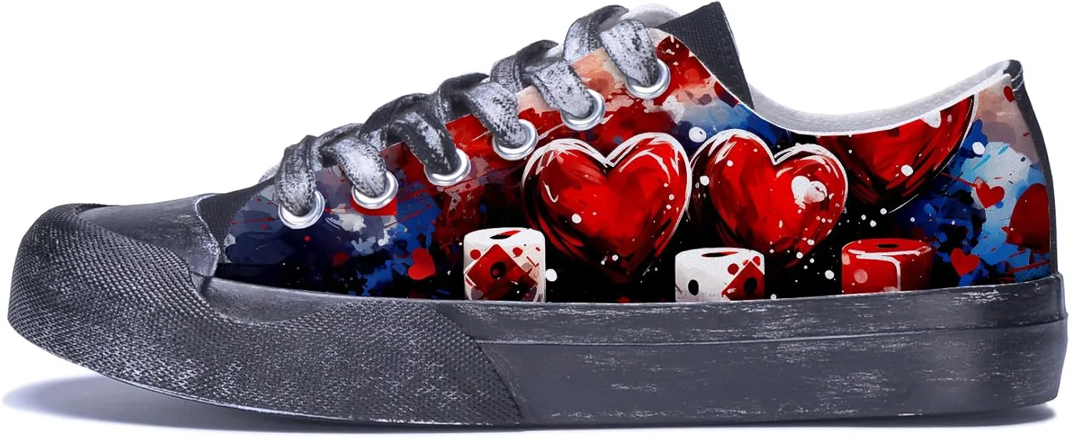Men Skull Printed Shoes Custom Personalized Design Cool Print Low Top Fashion Sneakers for Teen Boys Girls Student Women Canvas Shoes Cosplay Classic Casual Shoes