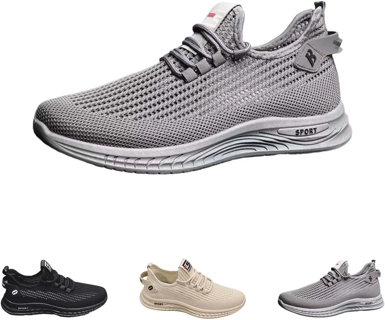 Men's Casual Dress Oxfords Shoes Breathable Knit Non Slip Work Shoes Women Wide Casual Dress Shoes Walking Sneakers Brown Tennis Shoe Loafers Casual Slip On
