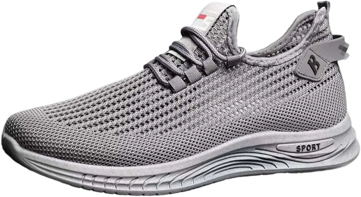 Men's Casual Dress Oxfords Shoes Breathable Knit Non Slip Work Shoes Women Wide Casual Dress Shoes Walking Sneakers Brown Tennis Shoe Loafers Casual Slip On