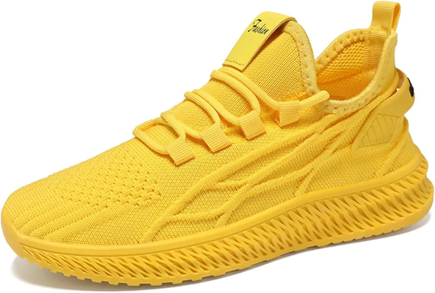 Men's Casual Dress Oxfords Shoes Breathable Knit Womens Running Shoes Slip On Casual Black Shoes Platform Sneakers Steel Toe Tennis Shoe White Loafers