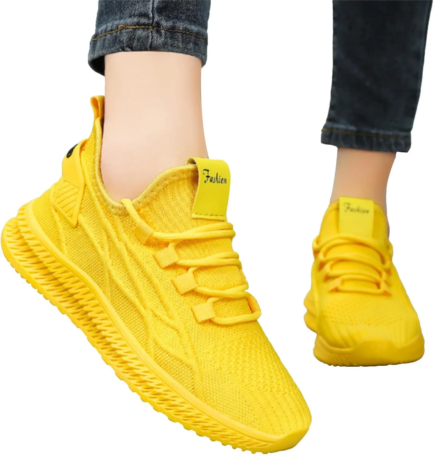 Men's Casual Dress Oxfords Shoes Breathable Knit Womens Running Shoes Slip On Casual Black Shoes Platform Sneakers Steel Toe Tennis Shoe White Loafers