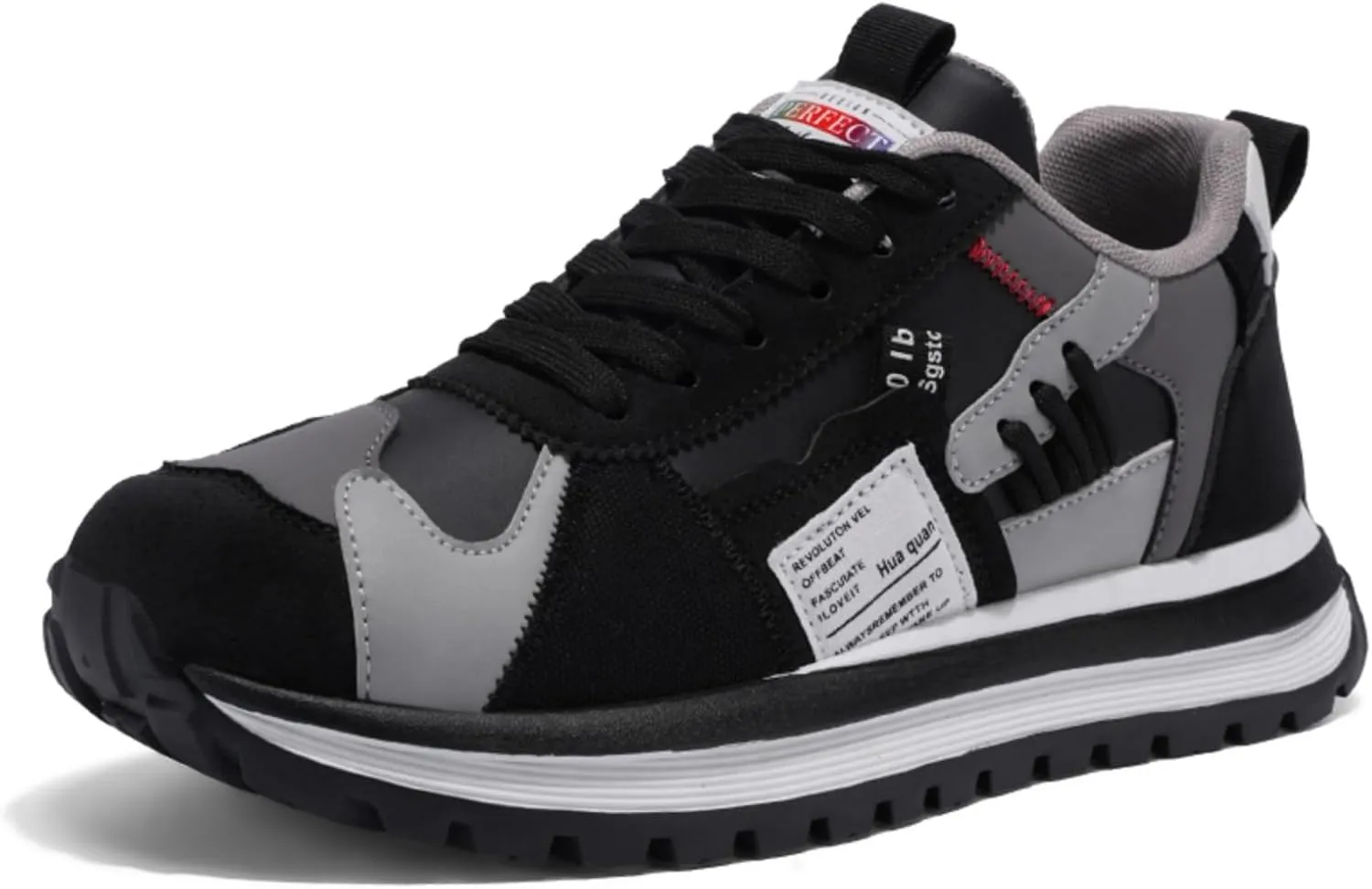 Men's Colorful, Trendy and Retro Canvas Platform Sneakers: Lace - up Casual Style, Suitable for Walking, Tennis and Running