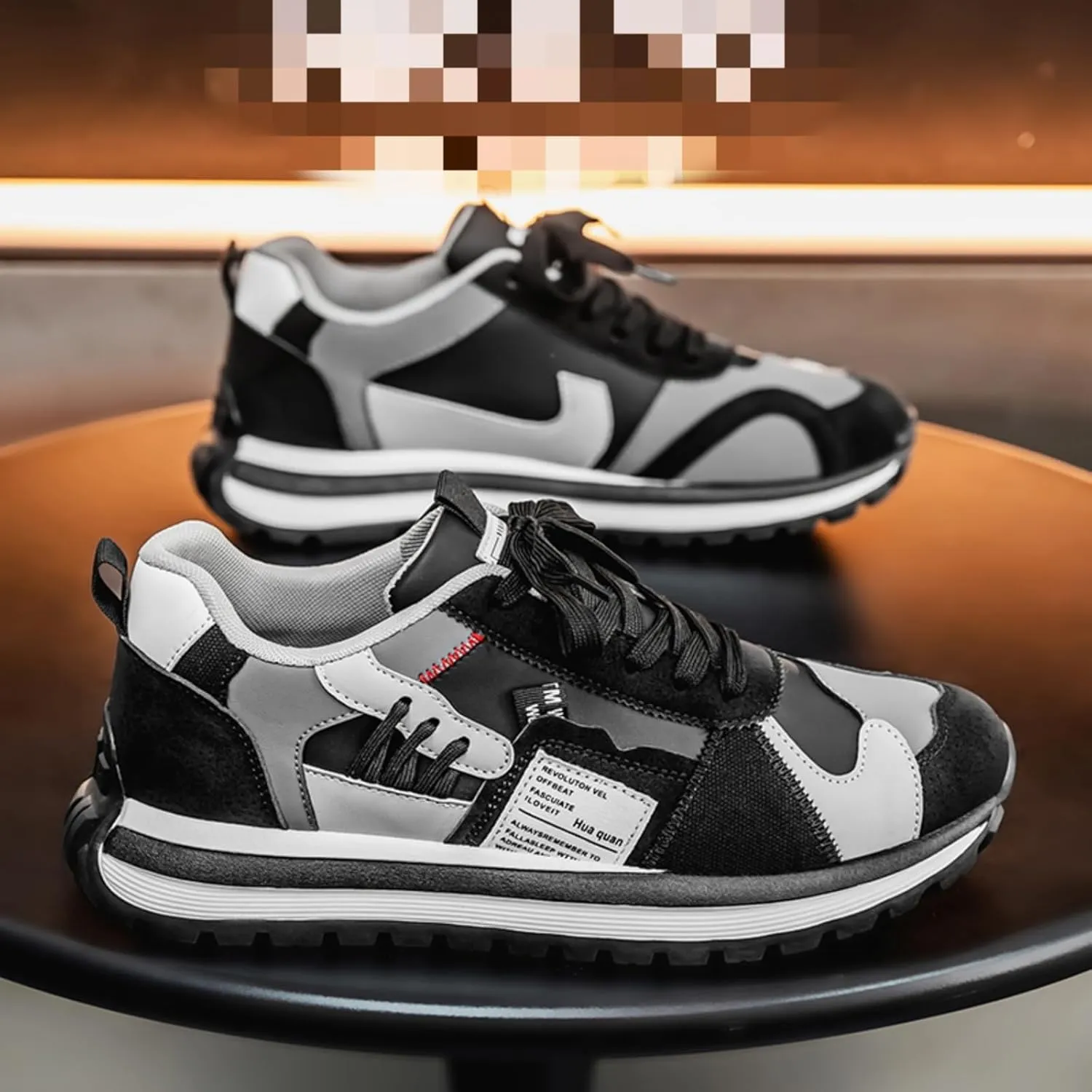 Men's Colorful, Trendy and Retro Canvas Platform Sneakers: Lace - up Casual Style, Suitable for Walking, Tennis and Running