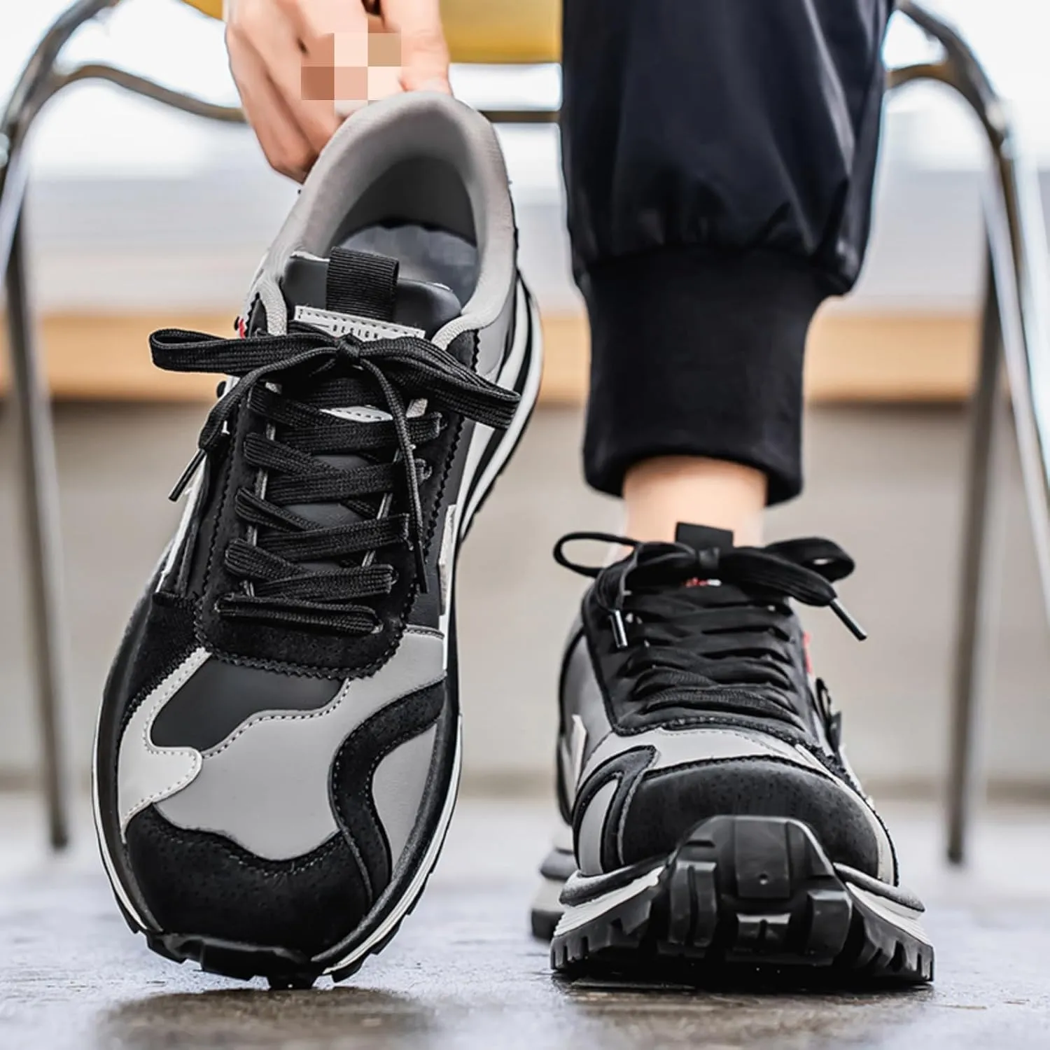 Men's Colorful, Trendy and Retro Canvas Platform Sneakers: Lace - up Casual Style, Suitable for Walking, Tennis and Running