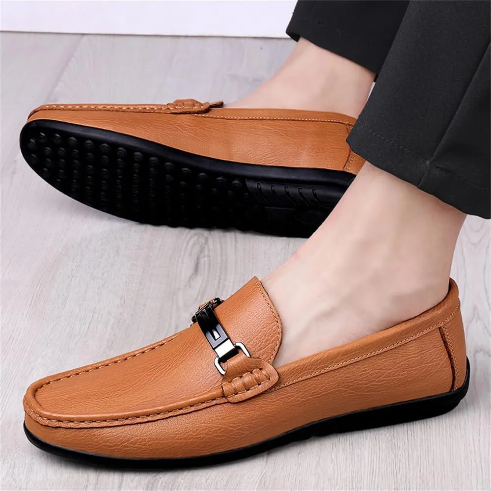 Men's Driving Moccasins Dress Shoes Genuine Leather Casual Slip On Breathable Penny Loafers for Men