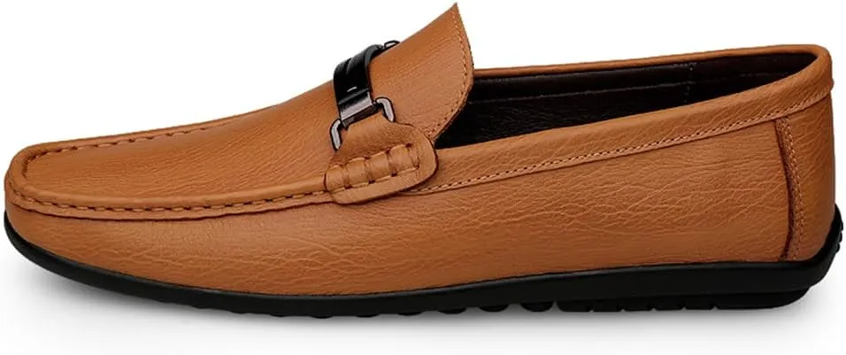 Men's Driving Moccasins Dress Shoes Genuine Leather Casual Slip On Breathable Penny Loafers for Men