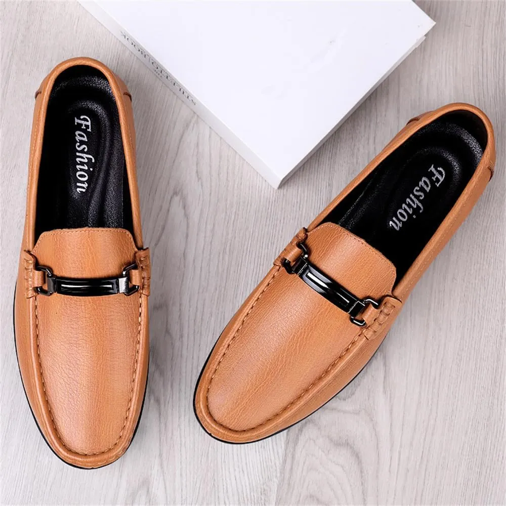 Men's Driving Moccasins Dress Shoes Genuine Leather Casual Slip On Breathable Penny Loafers for Men