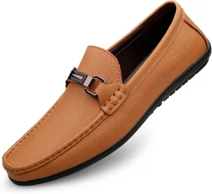 Men's Driving Moccasins Dress Shoes Genuine Leather Casual Slip On Breathable Penny Loafers for Men