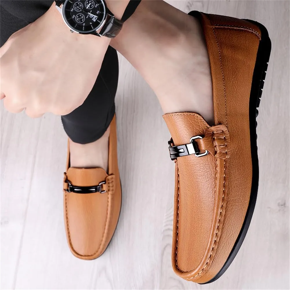 Men's Driving Moccasins Dress Shoes Genuine Leather Casual Slip On Breathable Penny Loafers for Men