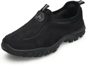 Men's Hands Free Slip On Walking Shoes Loafers Sneakers Casual Leather Comfortable Breathable Hiking Working All-Terrain Ankle Boots Trekking