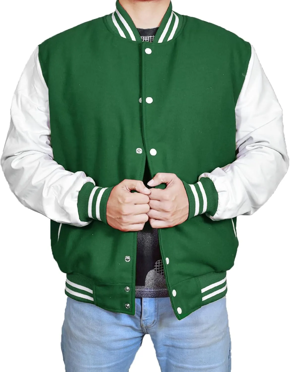 Mens Hotline Miami Varsity Letterman Fashion Wool Bomber Slim Fit Casual Warm Boys College Baseball Jacket
