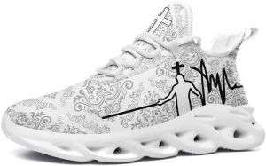 Mens Jesus Running Shoes Lightweight Casual Walking Sneakers Non Slip Gym Training Breathable Jogging Shoe for Women