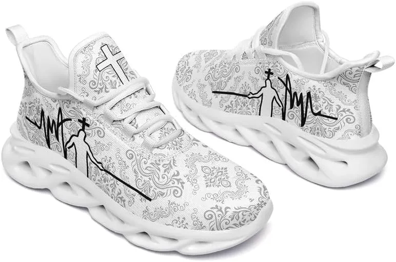 Mens Jesus Running Shoes Lightweight Casual Walking Sneakers Non Slip Gym Training Breathable Jogging Shoe for Women