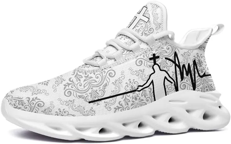 Mens Jesus Running Shoes Lightweight Casual Walking Sneakers Non Slip Gym Training Breathable Jogging Shoe for Women
