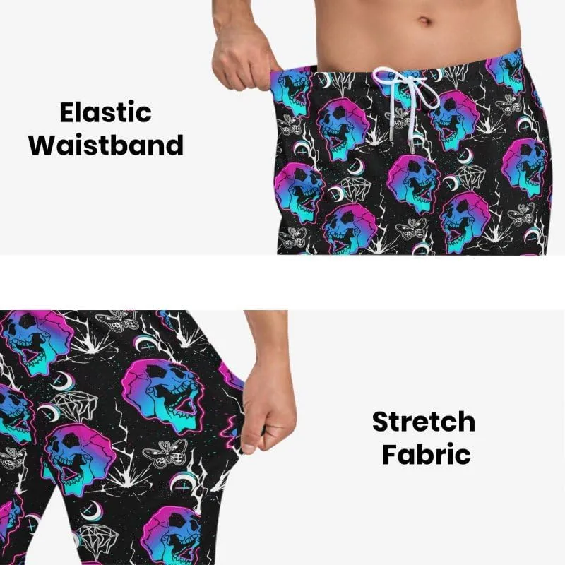 Men's Jogger Pants 80s Workout Costumes 90s Funny Sweatpants with Pockets Casual Sports Track Pants