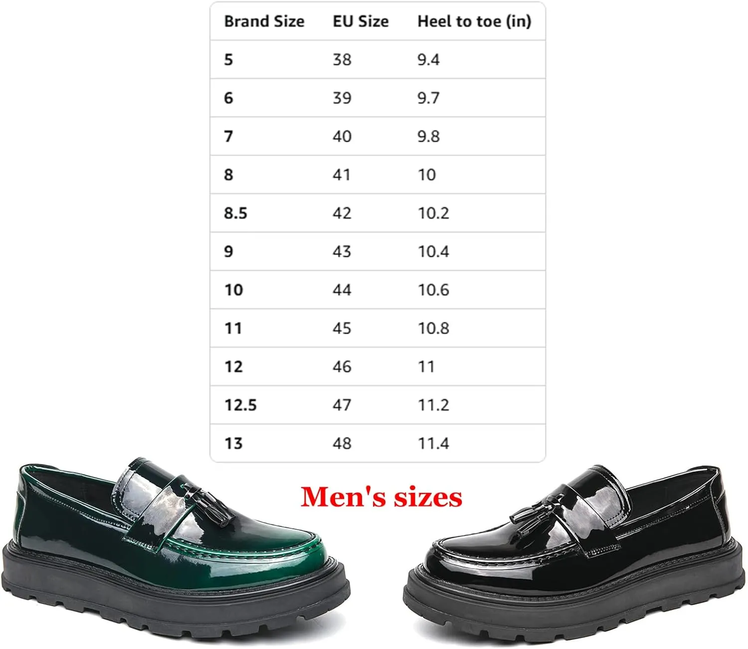 Men's Tassel Platform Loafers Slip-On Dress Shoes Casual Non-Slip Chunky Heel Business Shoes for Office Party Penny Loafers