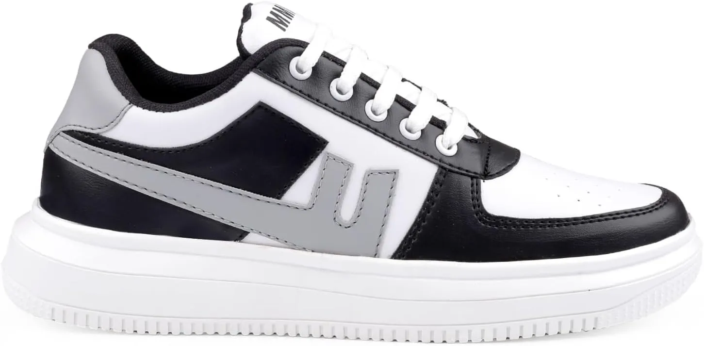 Mens's Sneakers Casual Shoes Lightweight Breathable Shoes Black & White/Blue & White Sneakers