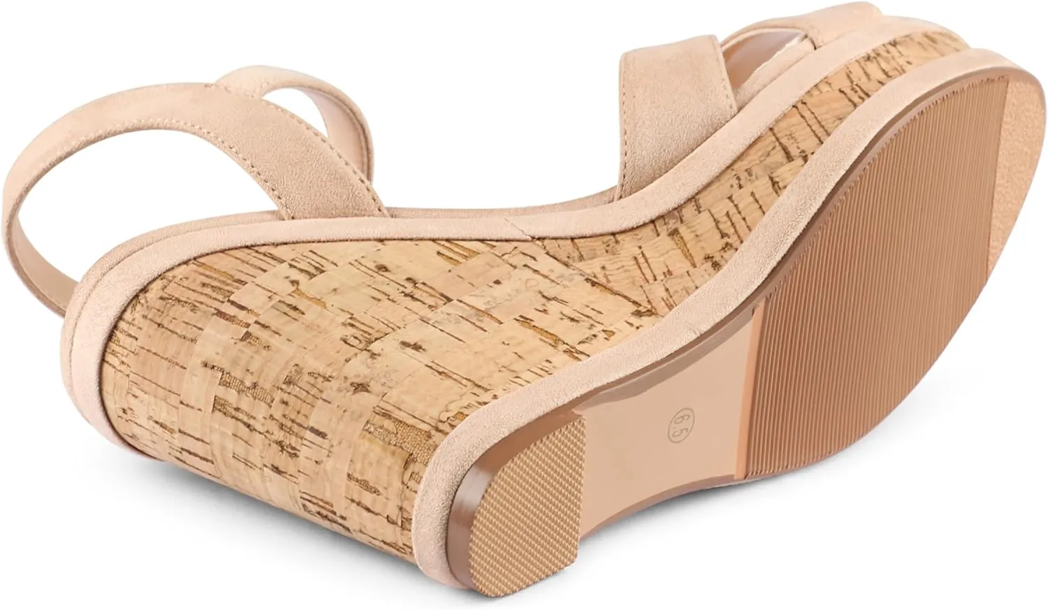 MERUMOTE Women's Fashion Platform Wedge Sandals Heeled Buckle Shoes For Summer
