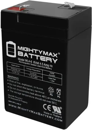 Mighty Max Battery 6V 4.5AH SLA Battery for Abbott Laboratories Patrol Enteral Pump