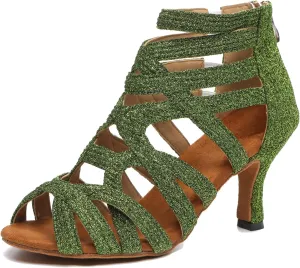Minishion Ankle Dancing Heels Peep Toe Club Party Ankle Sandals Shoes