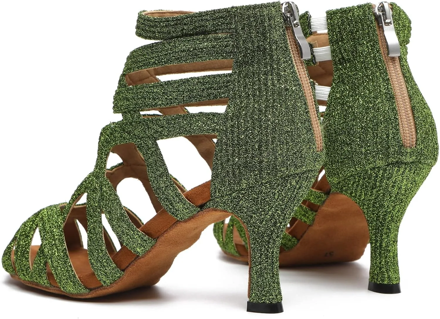 Minishion Ankle Dancing Heels Peep Toe Club Party Ankle Sandals Shoes