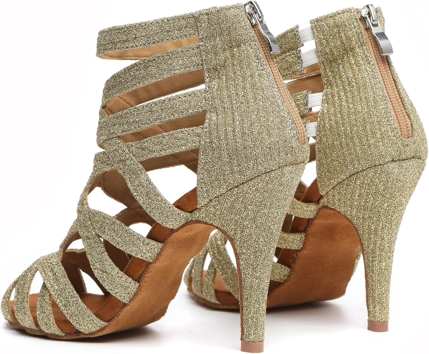 Minishion Ankle Dancing Heels Peep Toe Club Party Ankle Sandals Shoes
