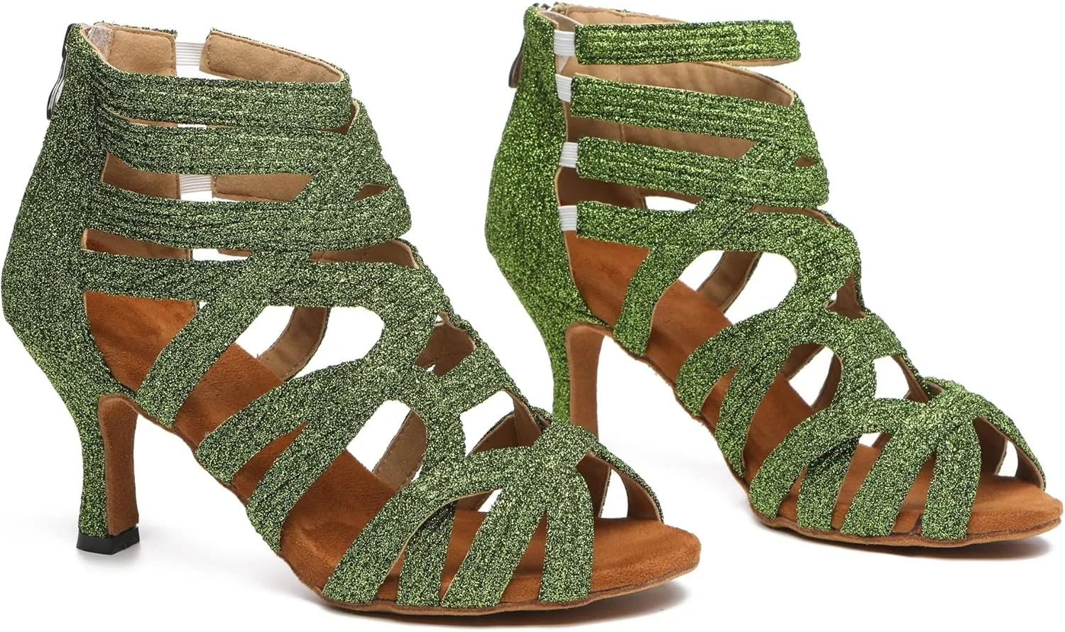 Minishion Ankle Dancing Heels Peep Toe Club Party Ankle Sandals Shoes