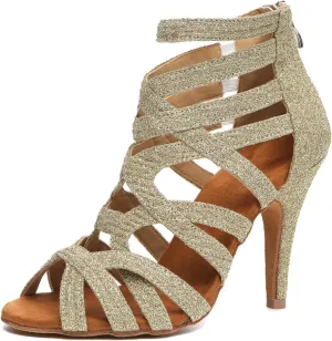 Minishion Ankle Dancing Heels Peep Toe Club Party Ankle Sandals Shoes