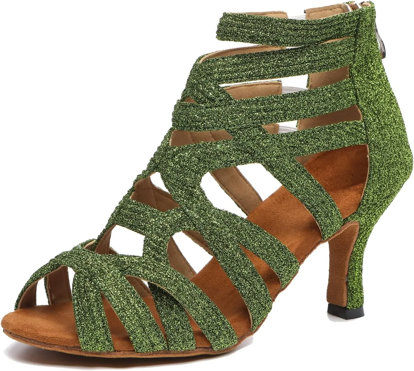 Minishion Ankle Dancing Heels Peep Toe Club Party Ankle Sandals Shoes