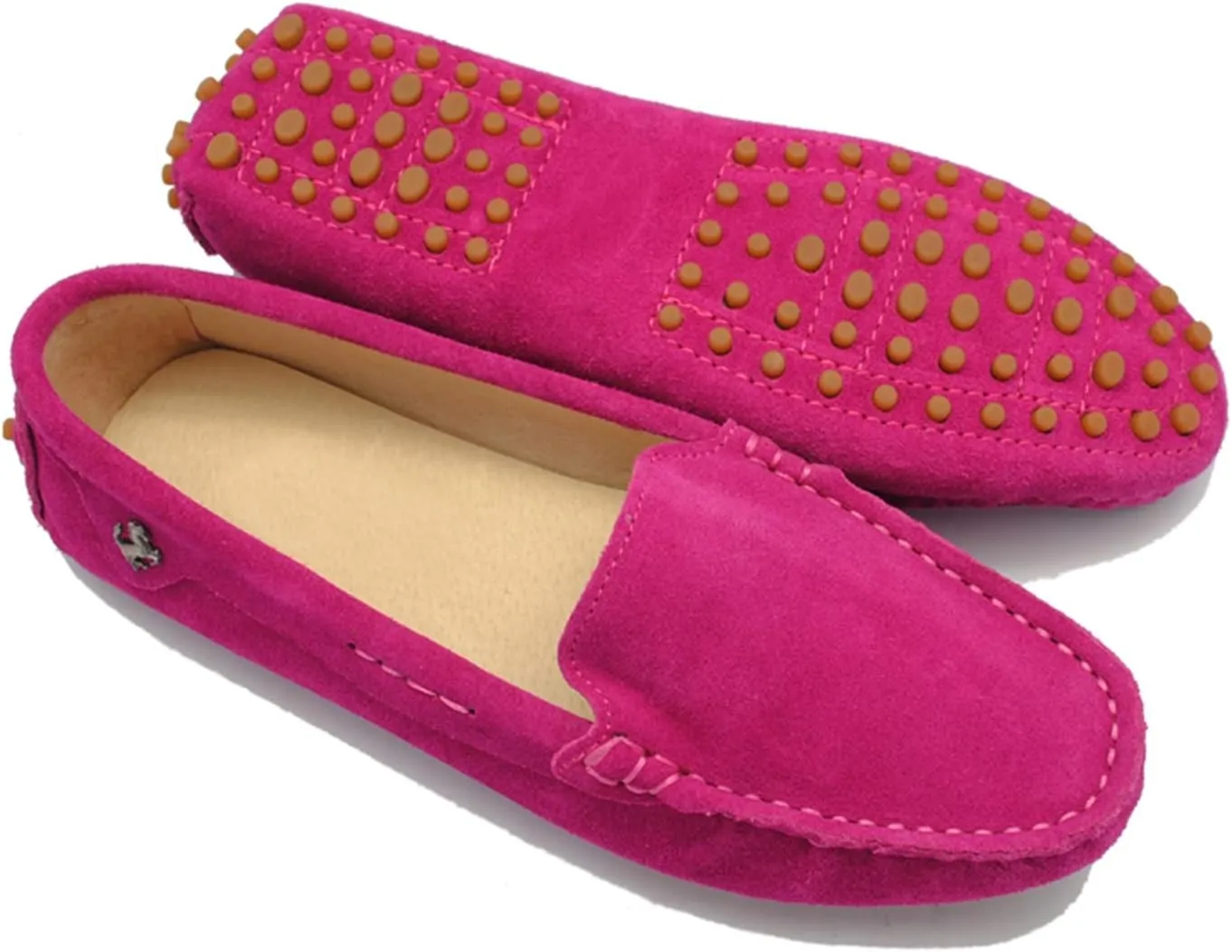 Minishion Loafers for Women Comfortable Suede Driving Shoes YB9601