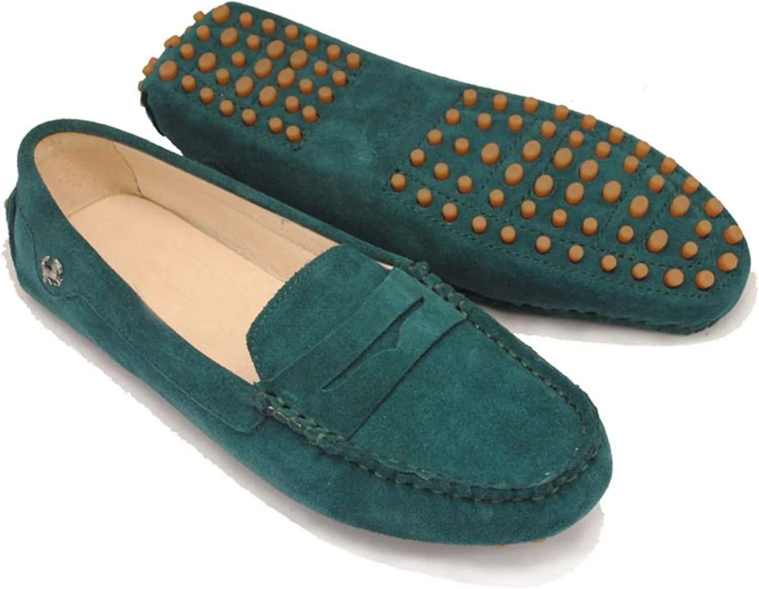 Minishion Women's Casual Loafers Suede Comfortable Driving Shoes YB9603