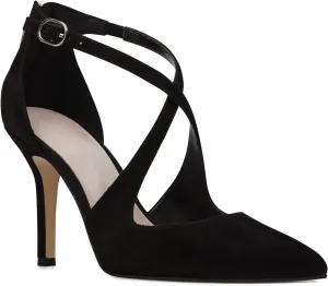 Minshluu Womens Pumps High Heels Pointed Toe Crossed Strap D'Orsay Zip up Stilettos Party Dress Shoes