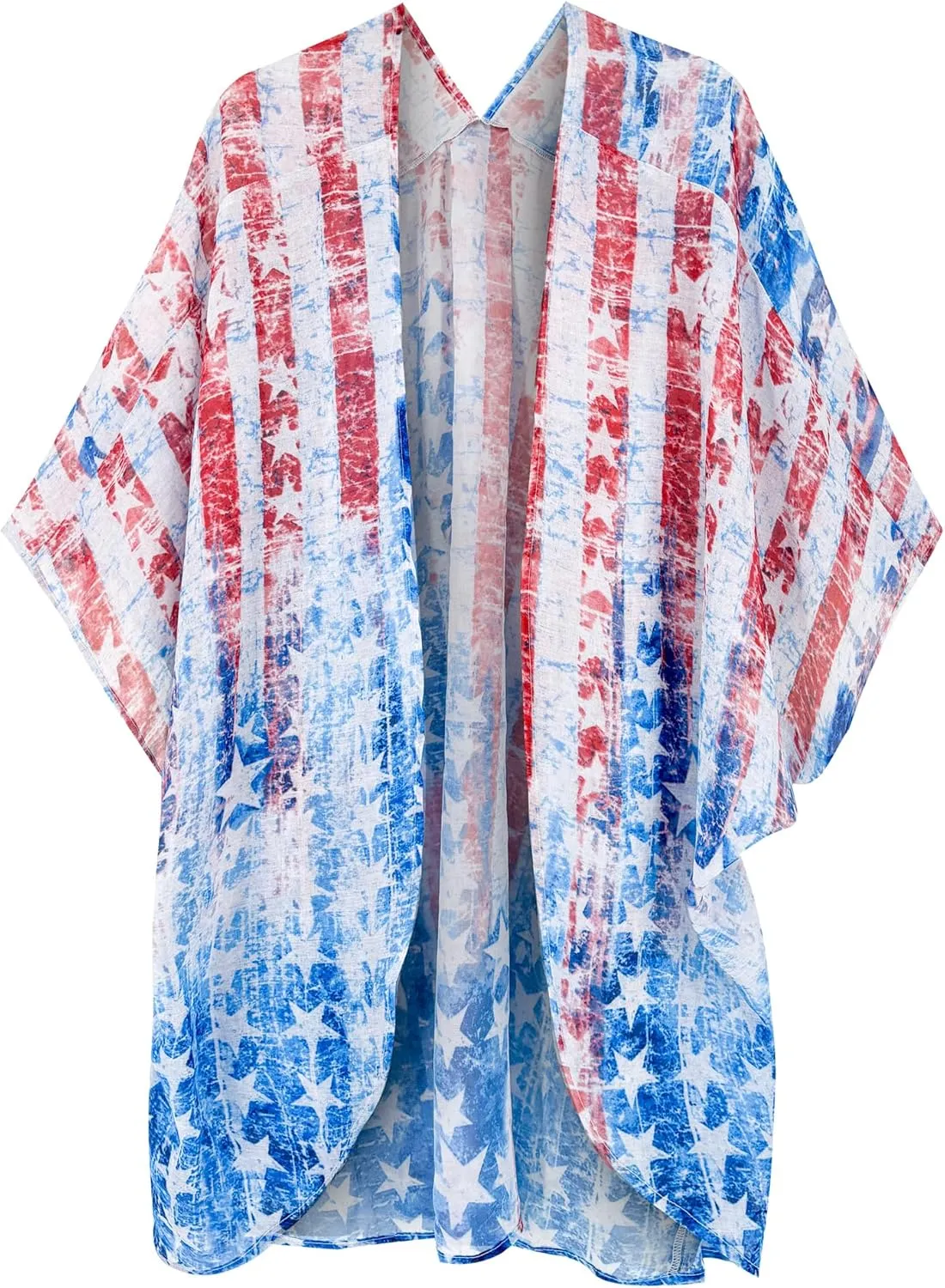 Moss Rose Women's Beach Kimono Coverup Sheer Chiffon Cover Ups, Casual Loose Open Front Cardigan Tops
