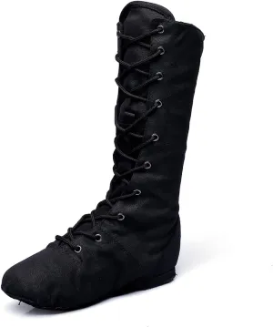 MSMAX Dancing Sneakers High Top Canvas Jazz Boots for Youth Women