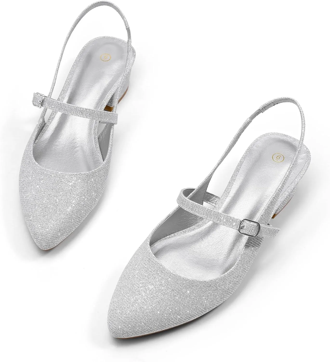 mysoft Women's Slingback Mary Jane Pumps Block Low Heel Adjustable Buckle Dress Shoes
