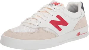 New Balance Men's CT300 V3 Sneaker, White/Red, 12.5