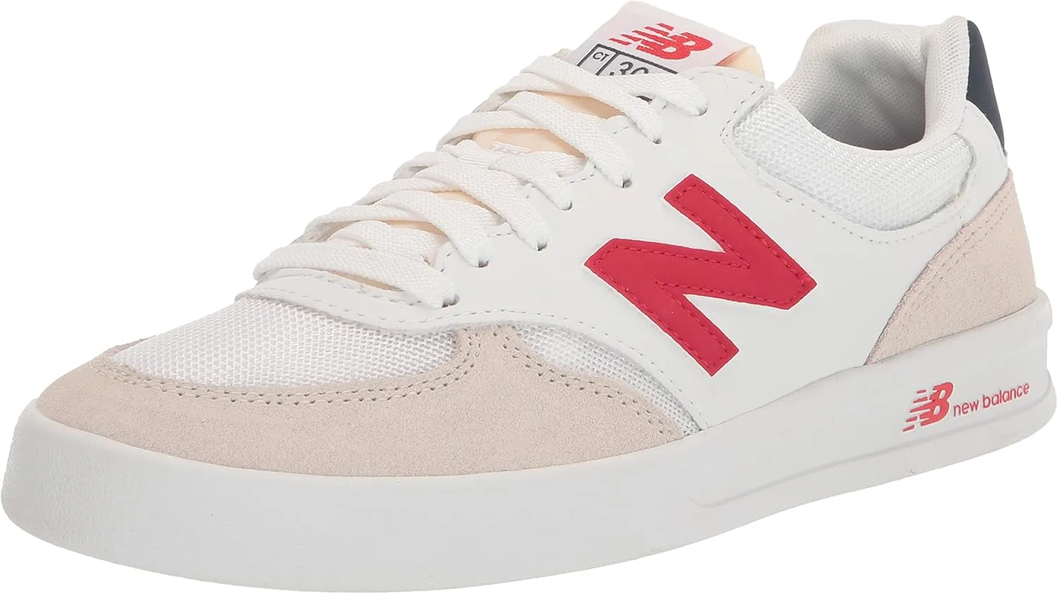 New Balance Men's CT300 V3 Sneaker, White/Red, 12.5