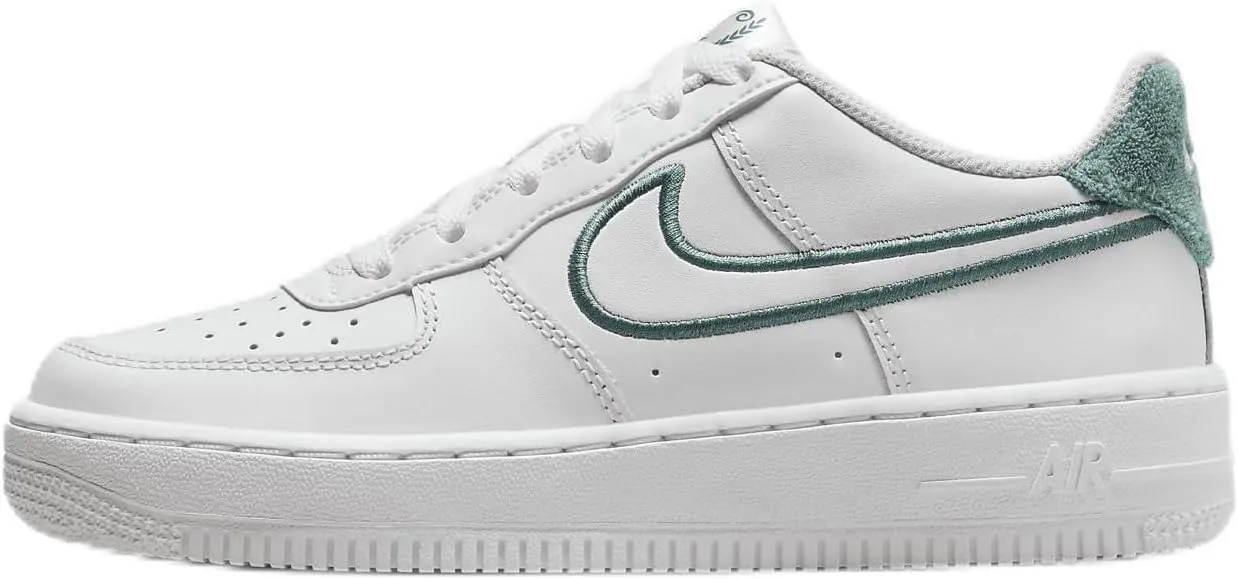 Nike Air Force 1 LV8 3 Big Kids' Shoes (FZ2008-100, Summit White/Bicoastal/Summit White) Size 3.5