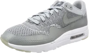 Nike Air Max 1 Ultra Flyknit Mens Running Trainers 843384 Sneakers Shoes (US 6.5, Wolf Grey White 001)