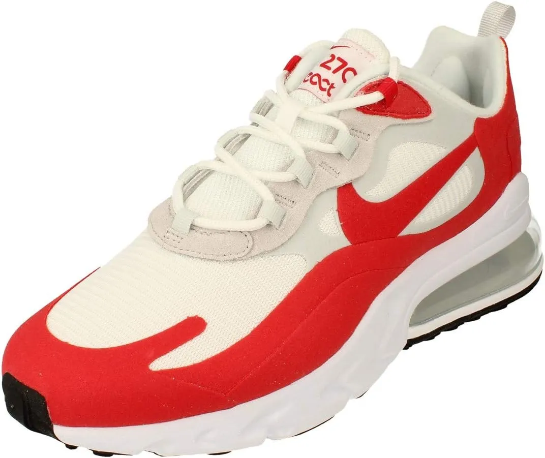 Nike Air Max 270 React Mens Running Trainers CW2625 Sneakers Shoes (UK 6 US 7 EU 40, White University red 100)