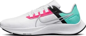 Nike Air Zoom Pegasus 38 Mens Running Trainers CW7356 Sneakers Shoes, White Wolf Grey Hyper Pink 102, 10.5