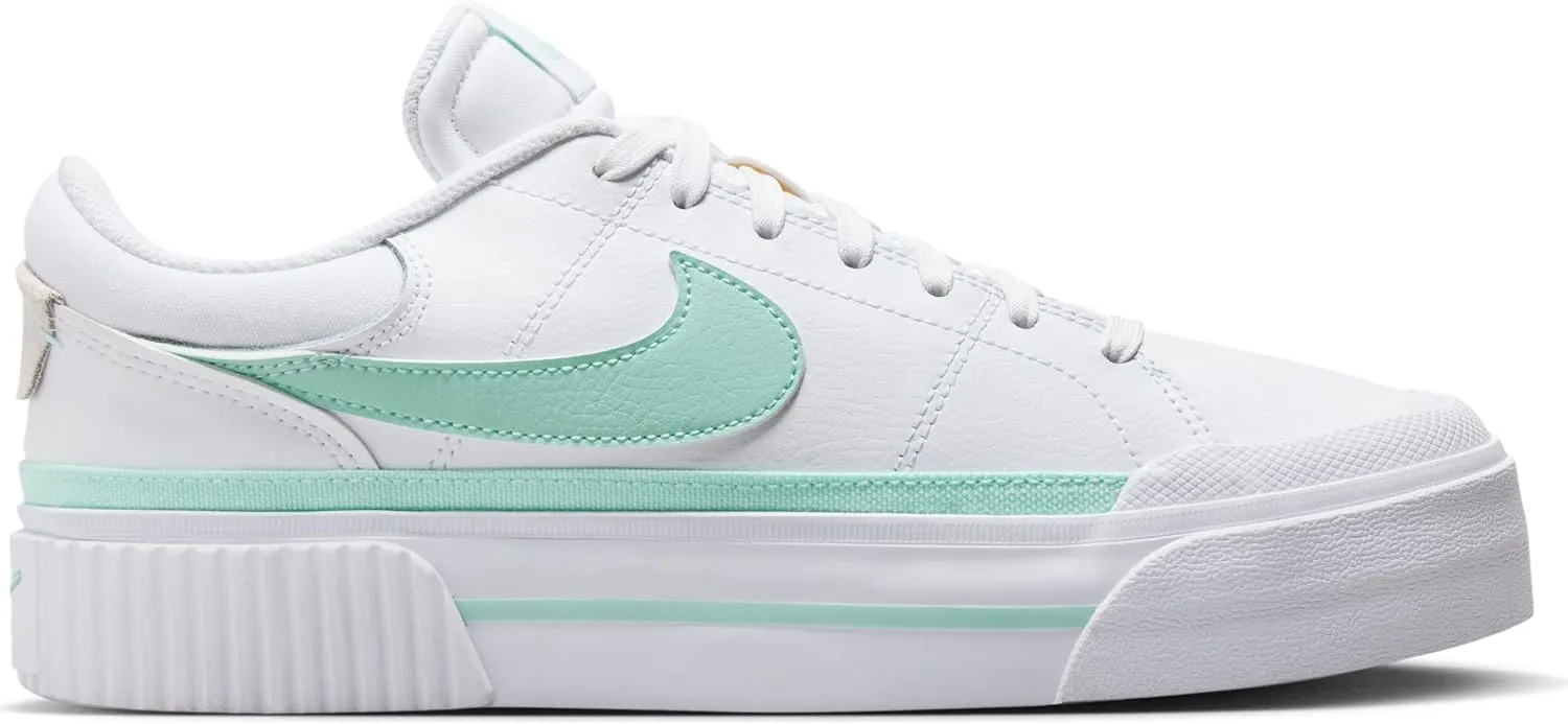 Nike Court Legacy Lift MT - Women's (FZ3770-100, White/Mint Foam/Barely Green)