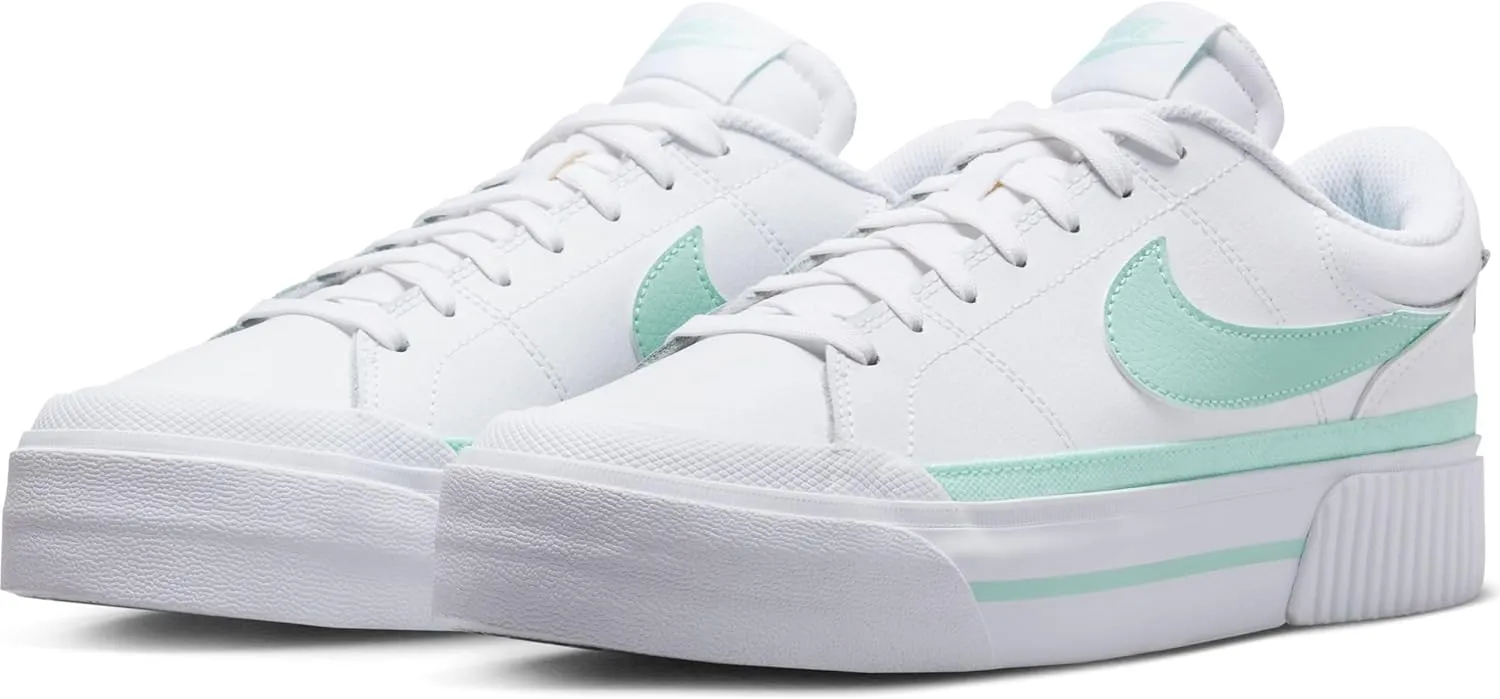 Nike Court Legacy Lift MT - Women's (FZ3770-100, White/Mint Foam/Barely Green)