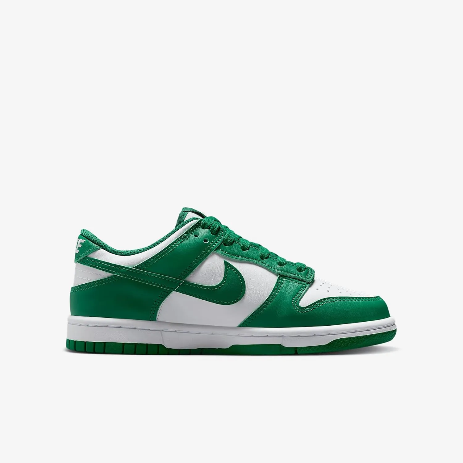 Nike Dunk Low Big Kids' Shoes (FB9109-114, White/Malachite)