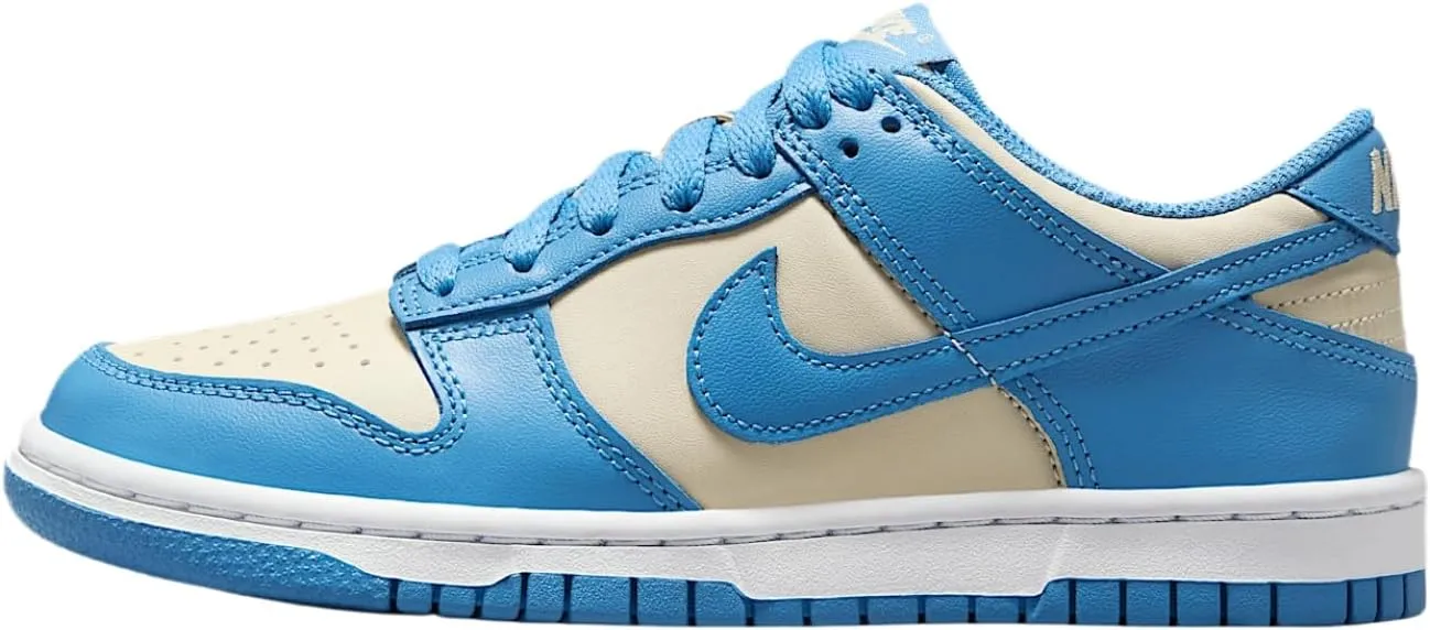 Nike Dunk Low Big Kids' Shoes (FB9109-400, Blue Beyond/Beach/White/Blue Beyond)
