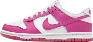 Nike Dunk Low Kids (White/Laser Fuchsia) (White/Laser Fuchsia, US Footwear Size System, Little Kid, Numeric, Medium, 11.5)